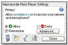 web camera settings